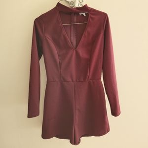 Maroon Romper